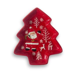 BANDEJA 25X22X3,5CM 3D ARVORE DE NATAL