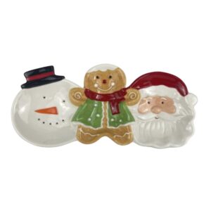 BANDEJA SNOWMAN/GINGERB/NOEL 31,5X15,5C