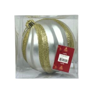 BOLA 15CM C/1UN DOURADO C/GLITTER