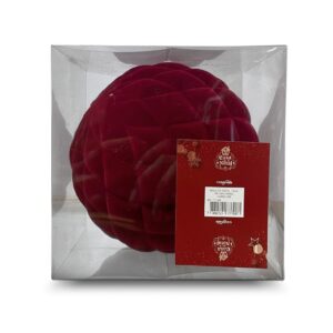 BOLA 15CM C/1UN VELUDO VERMELHO