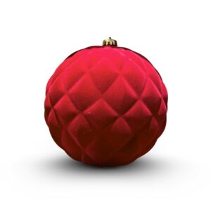 BOLA 20CM C/1UN VELUDO VERMELHO