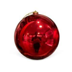 BOLA 20CM C/1UN VERMELHA BRILHANTE