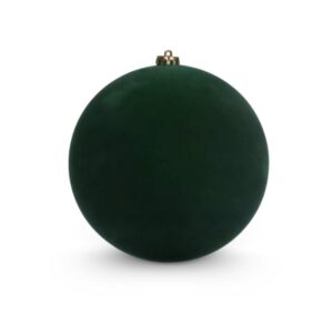 BOLA DE NATAL 20CM VELUDO VERDE