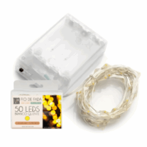 FIO DE FADA C/50LEDS BCO QUENTE 5MT