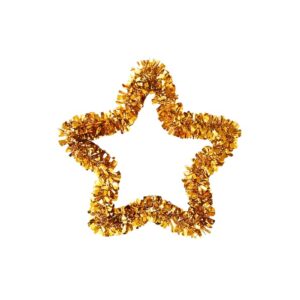 ESTRELA VAZADA 30CM DOURADA