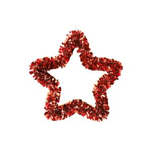 ESTRELA VAZADA 30CM VERMELHA