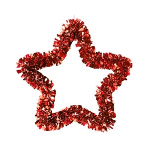 ESTRELA VAZADA 40CM VERMELHA