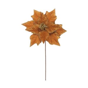 FLOR NATALINA 27CM DOURADA