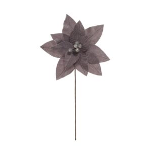 FLOR NATALINA 33CM PRATA