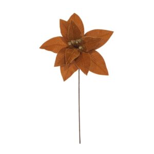 FLOR NATALINA 33CM RUSTIVA VELUDO