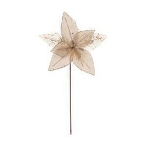 FLOR NATALINA 37CM CHAMPANHE