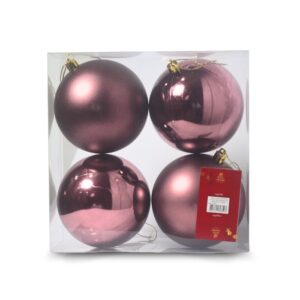 JG BOLA 10CM C/4PCS ROSA BILHANTE/MATE