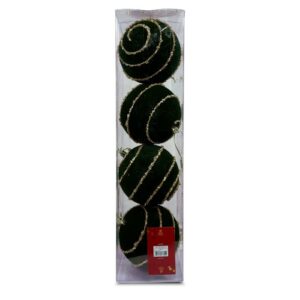 JG BOLA 10CM C/4PCS VERDE/BRANCO