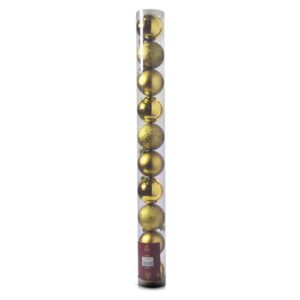 JG BOLA 7CM C/10PCS DOURADA BRI/GLIT/MAT