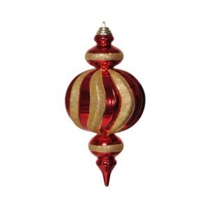 PIAO NATALINO VERMELHO E DOURADO 25CM