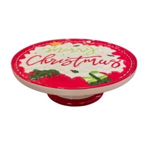 PRATO DUPLO NATALINO 22,7X22,7X8CM