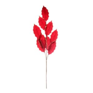RAMO NATALINA FOLHAS VERMELHA 70CM